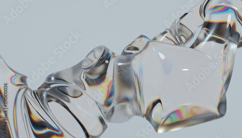 Fototapeta Naklejka Na Ścianę i Meble -  3d glass abstract design