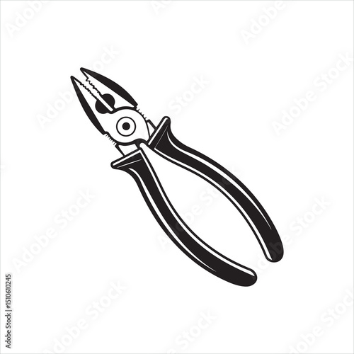 Silhouette Icon of Pliers Tool
