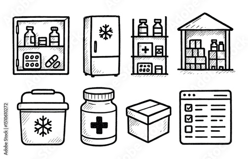 Medicine Storage Icons