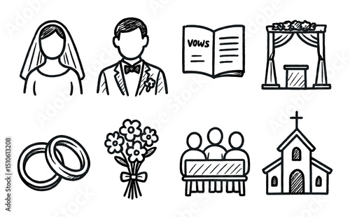 Wedding Icons Sketch
