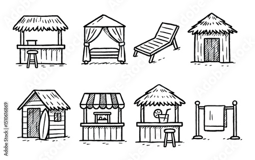 Beach Icon Sketches