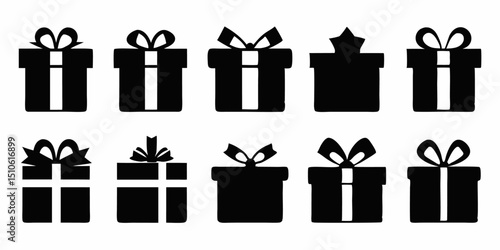 Open gift box icon design surprise symbol for christmas holiday celebrations and presents
