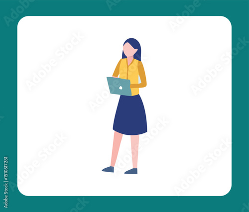 girl with a clipboard icon