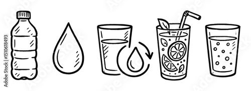 Hydration Icon Set