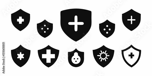 Immune system icon logo design template for medical professionals and healthcare organizations