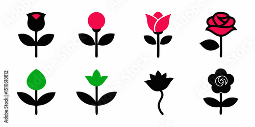 Floral design featuring roses buds leaves in red pink green hues