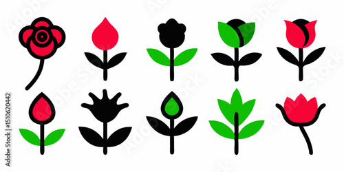 Floral design featuring roses buds leaves in red pink green and yellow hues