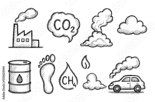Carbon Emissions Icons