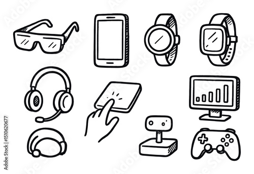 Hand-Drawn Tech Icons