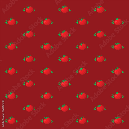 La Tomatina background [Tomatos seamless pattern]