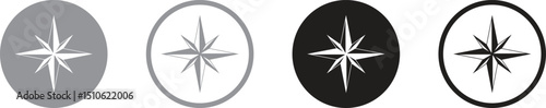 Sparkle Star Icon Set - Vector Stock Illustration. Different forms of stars, constellations, galaxies