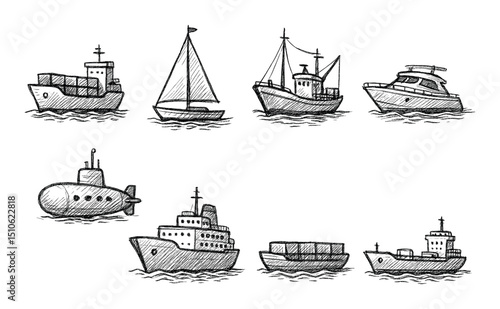 Nautical Icons Sketch