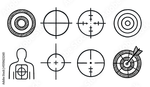 Hand-Drawn Targets Icons