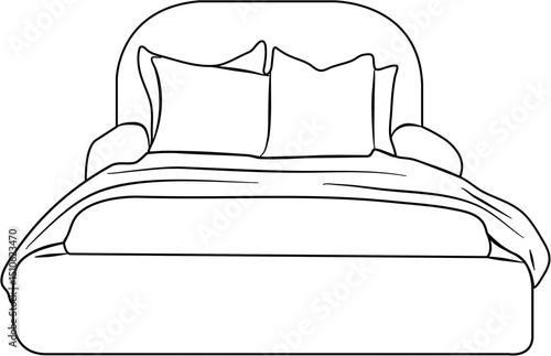 cozy bed furniture coloring page