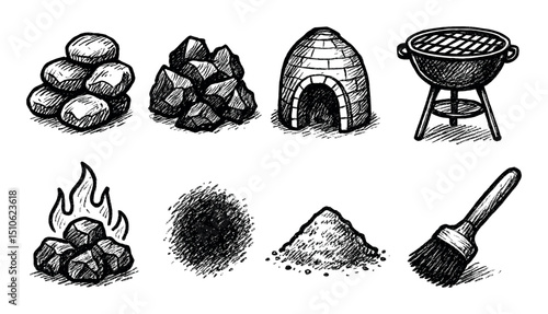 Charcoal Icon Sketches