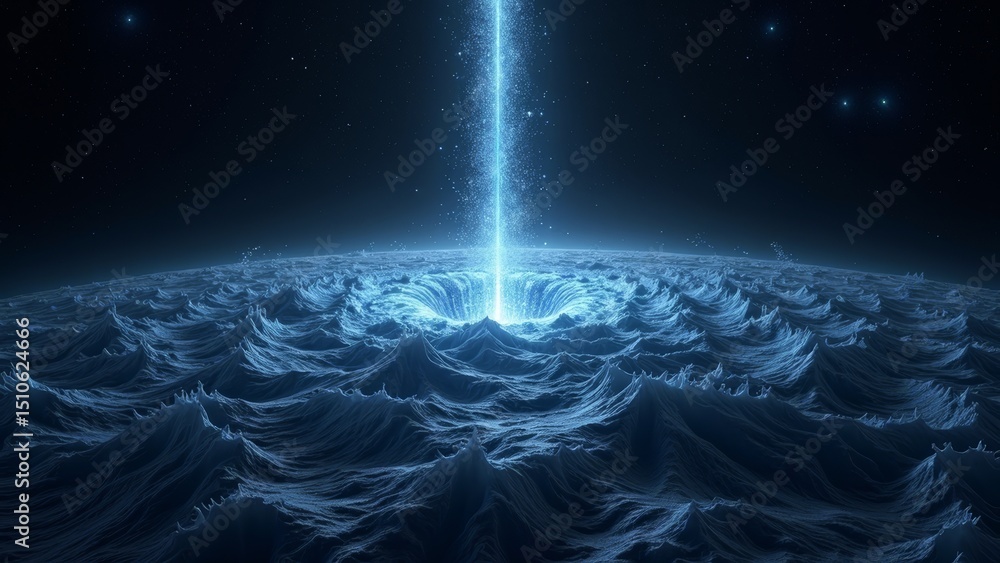 Fototapeta premium Space energy beam image