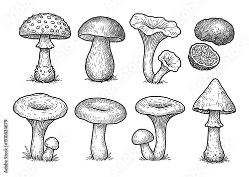 Mushroom Icon Set