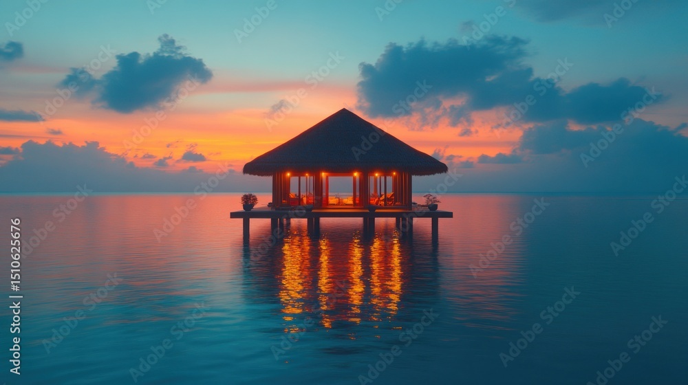 Tropical Sunset Overwater Bungalow Tropical Sunset Overwater Bungalow