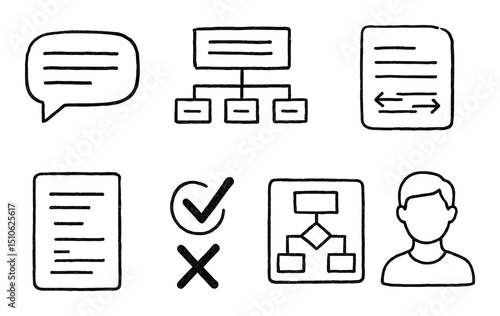 Hand-Drawn Grammar Icons