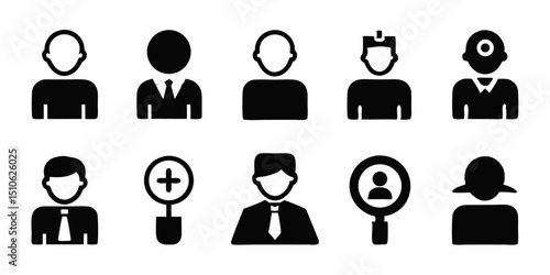 Job search hiring employment vacancy icon design set for websites and applications