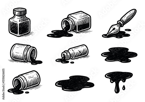 Ink Spill Icons