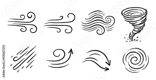 Hand-Drawn Wind Icons