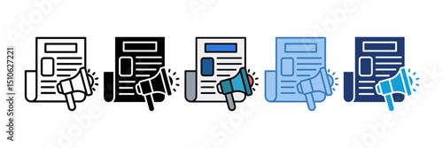 Press Release Icon Element For Design