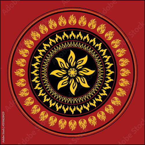 Sri Lanka Liyawel template design , Traditional illustration vector art editable	