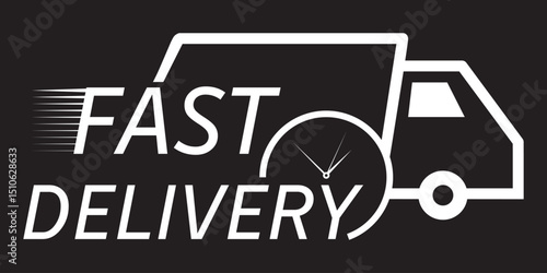 Fast delivery truck vector icon set. Express delivery illustration sign collection. quick move symbol.