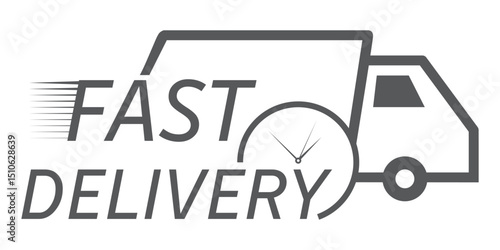 Fast delivery truck vector icon set. Express delivery illustration sign collection. quick move symbol.
