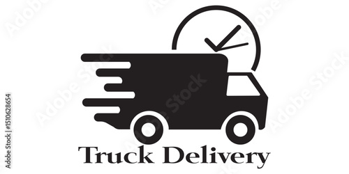 Delivery Icon vector isolated on white background. Fast Delivery Icon. Fast shipping delivery truck. Truck icon delivery