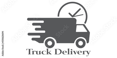 Delivery Icon vector isolated on white background. Fast Delivery Icon. Fast shipping delivery truck. Truck icon delivery