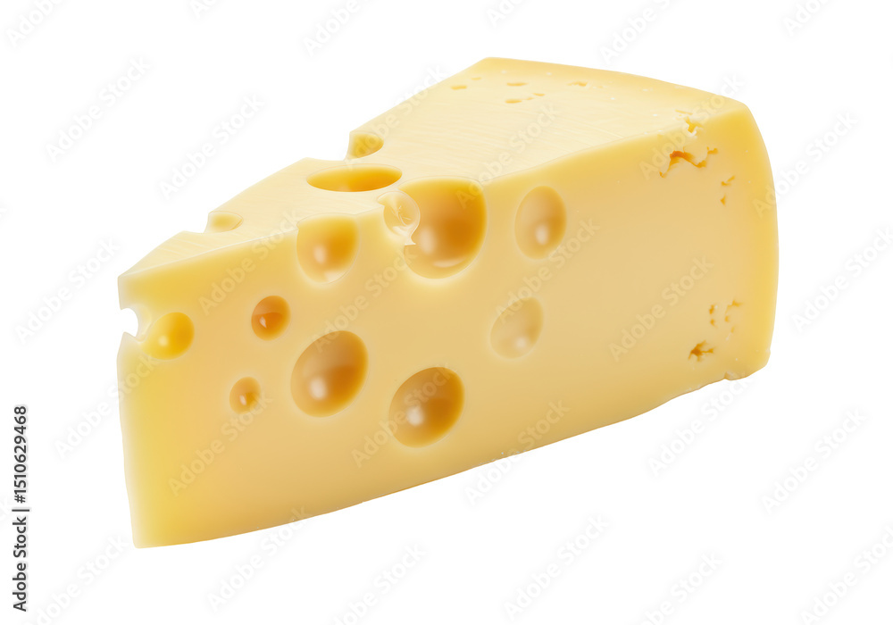 Isolated Swiss Cheese Wedge with Holes Isolated Swiss Cheese Wedge with Holes