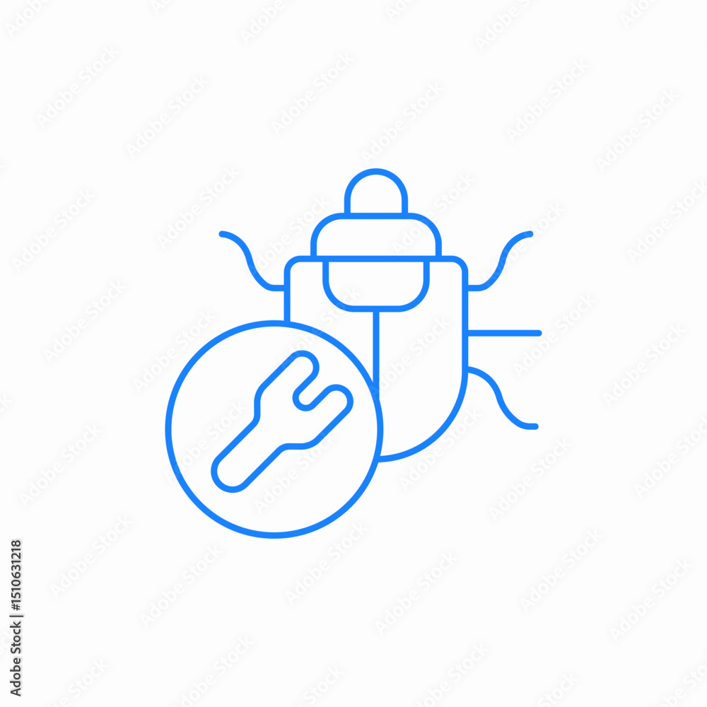 bug fix tool icon sign vector bug fix tool icon sign vector