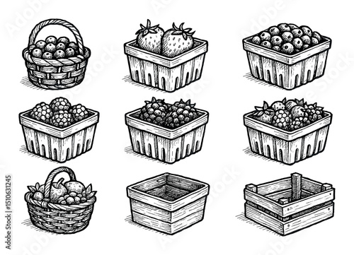 Berry Basket Icons