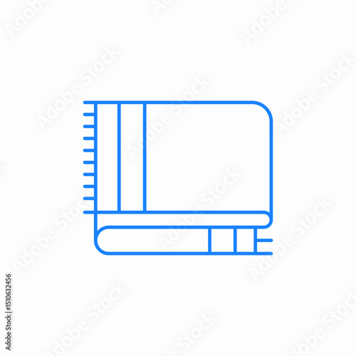 folded warm blanket icon sign vector