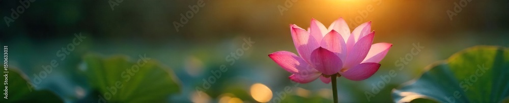 A single lotus flower in bloom, sunlight gently illuminating its petals, symbolizes hope and serenity during meditation , spiritual growth, quiet A single lotus flower in bloom, sunlight gently illuminating its petals, symbolizes hope and serenity during meditation , spiritual growth, quiet