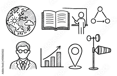 Hand-Drawn Education Icons