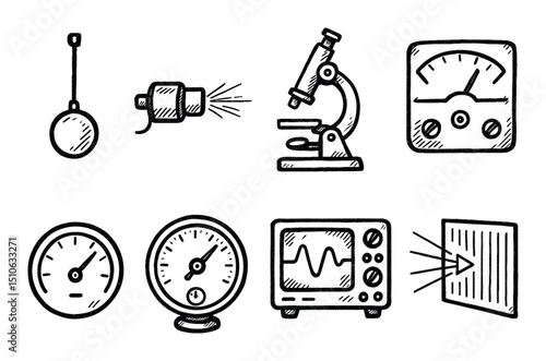 Hand-Drawn Science Icons
