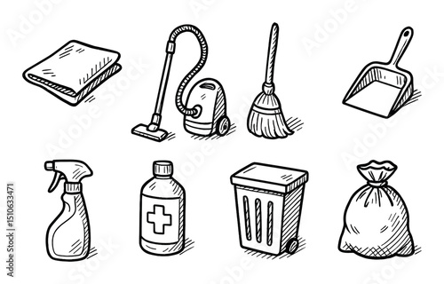 Cleaning Tools Sketch