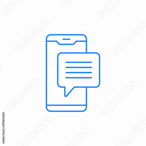 phone message bubble icon sign vector