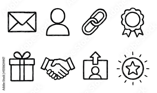 Wallpaper Mural Hand-Drawn Icon Set Torontodigital.ca