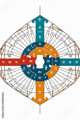 design of a puzzle piece fitting perfectly into a complex network