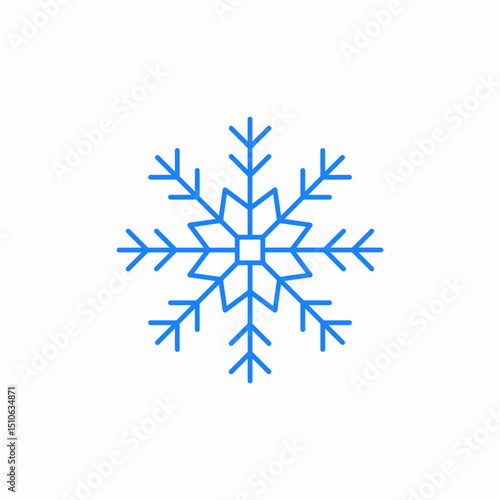 snowflake cold winter icon sign vector