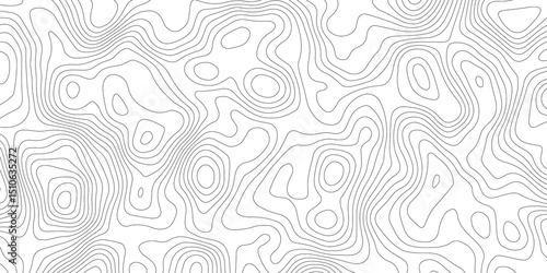 Topographic map background geographic line map with elevation assignments. Modern design with White background with topographic wavy pattern design.paper texture Imitation of a geographical map shades