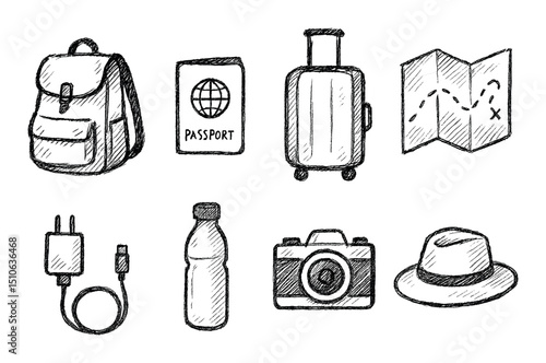 Travel Essentials Icons