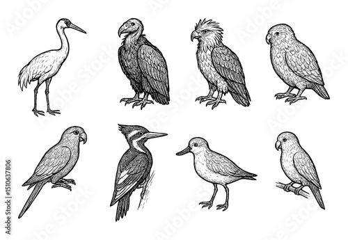 Endangered Bird Icons