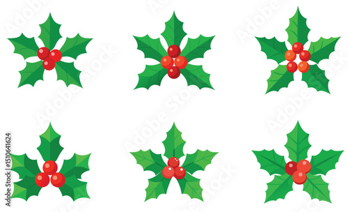 christmas holly set