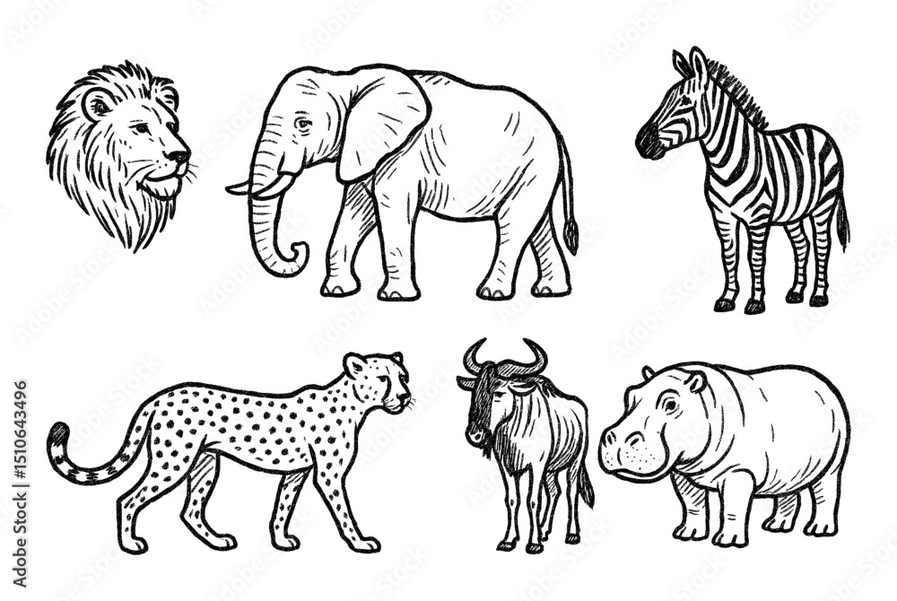 Obraz premium Safari Animal Icons