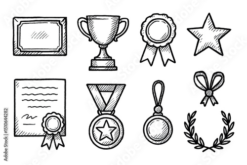 Hand-Drawn Award Icons